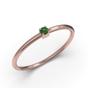 Solid Rose Gold Minimalist Promise Ring